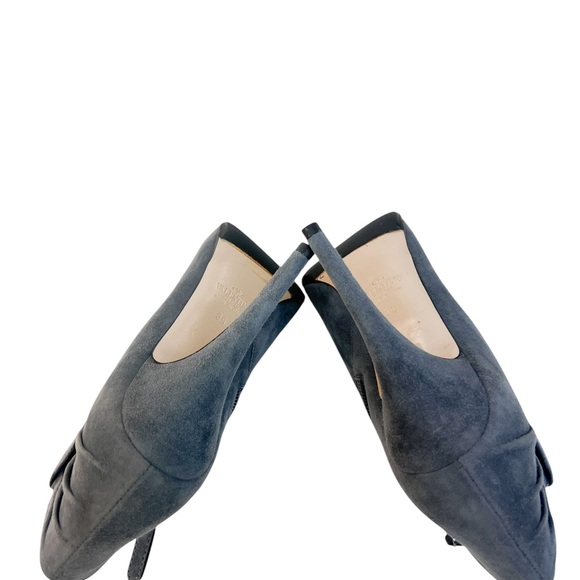 Valentino Garavani gray suede platform ankle boots - Picture 4 of 8